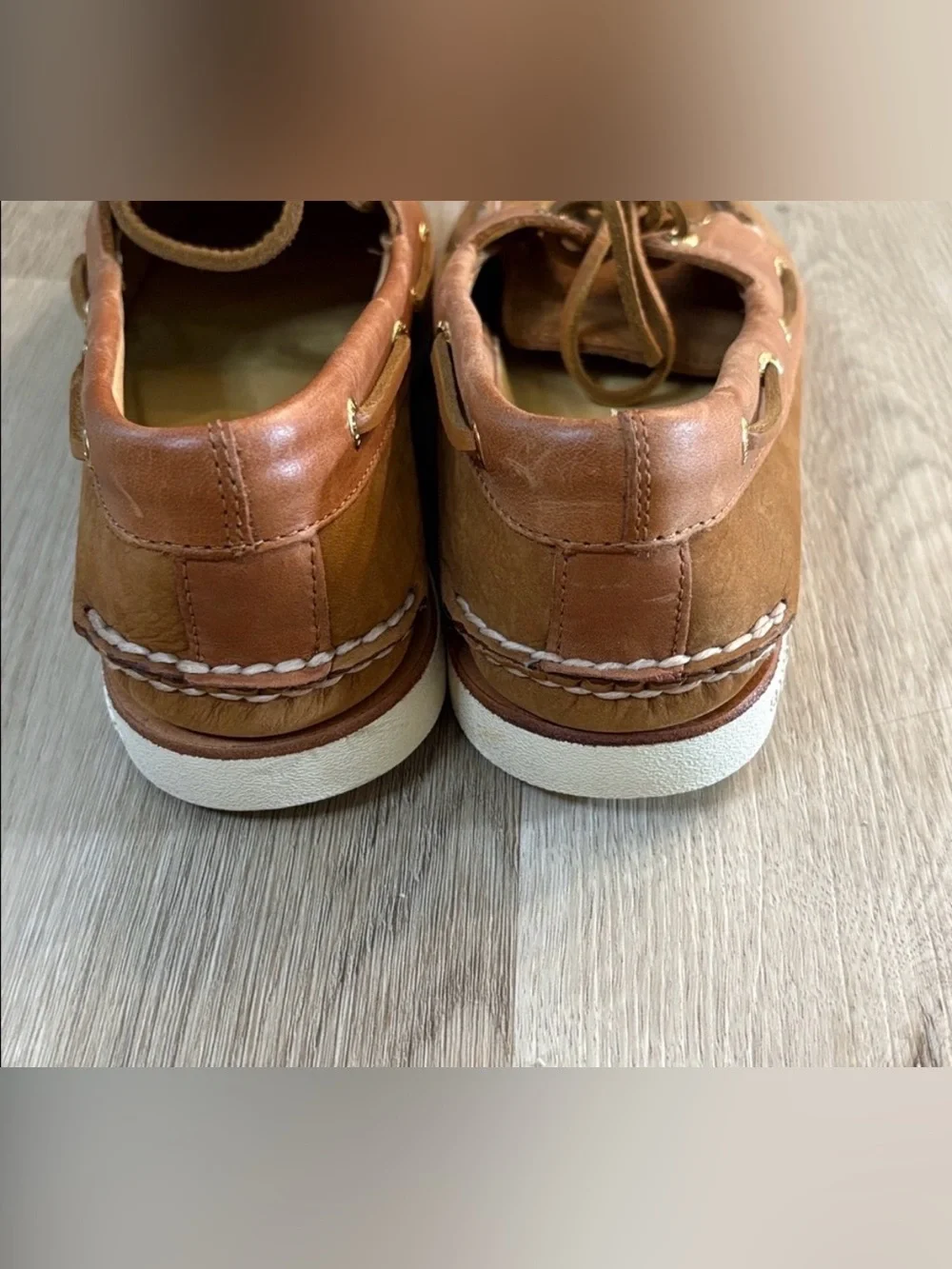 LIKE NEW SPERRY gold cup authentic original boat shoes size 9 men’s soft tan